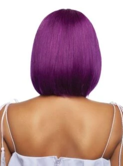 Mane Concept Trill 13A Human Hair HD 6" Deep Pre-Colored Lace Front Wig - RICH PURPLE STRAIGHT BOB -Aveda Store troc23324m